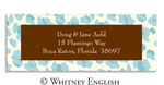 Whitney English Address Labels - Aqua Leopard (Holiday) (615208)